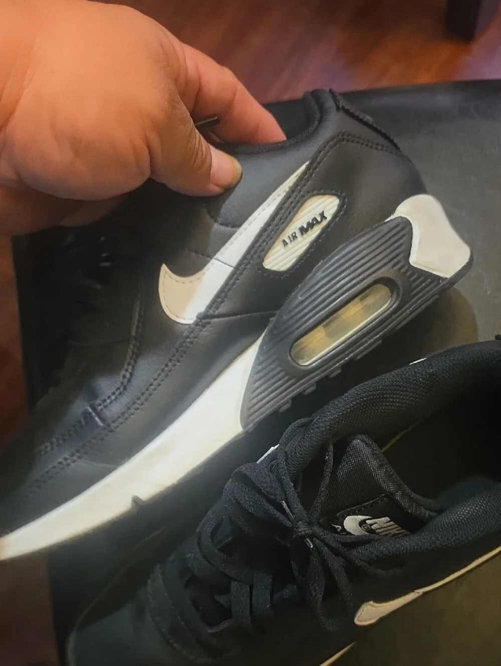 Nike Kids Black Sneakers with White Swoosh